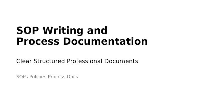 write sops and organise your business documentation