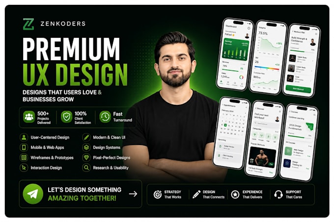 design figma UI UX for web app, app design, or landing page design