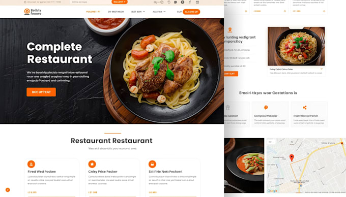 design a modern restaurant website mockup