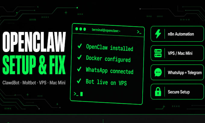 install openclaw setup open claw fix clawdbot moltbot n8n automation vps whatsap