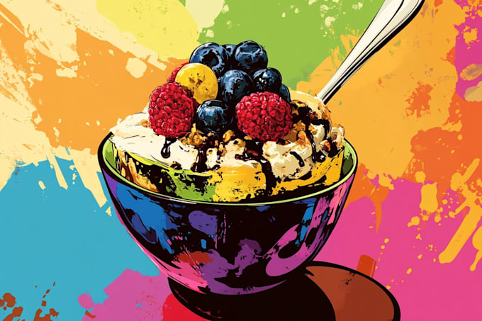 draw delicious food illustration