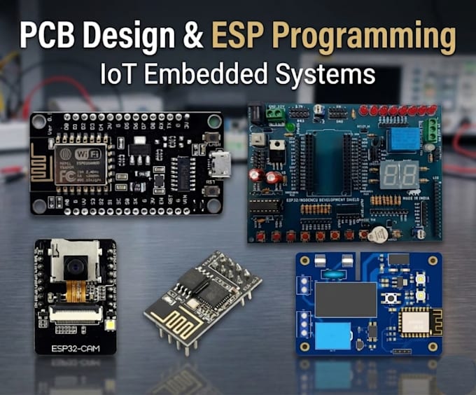 do pcb design, esp32 esp8266 programming and iot embedded system