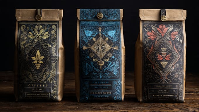 create coffee label and packaging design