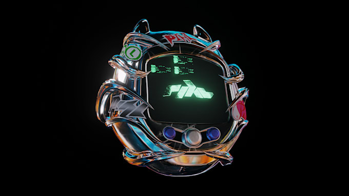 create a custom 3d logo for djs events and music brands
