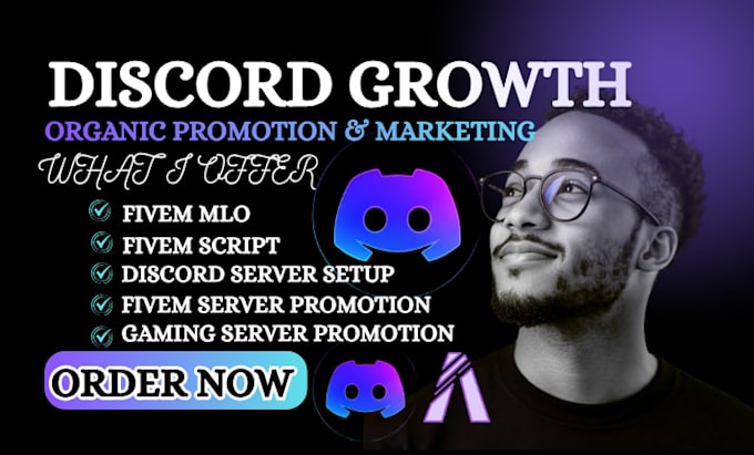 do organic discord growth, fivem server, fivem mlo, crypto server promotion nft
