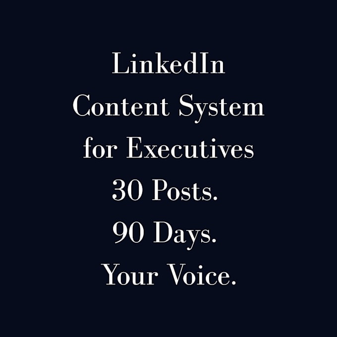 create a linkedin content system for executives and senior leaders