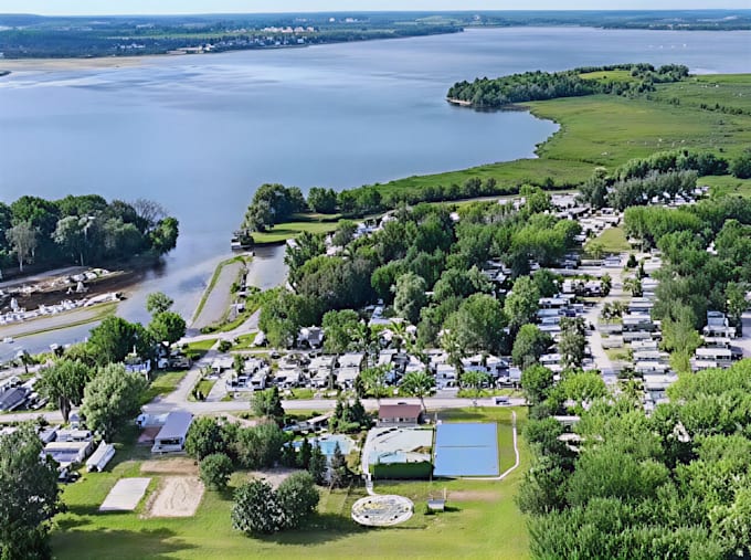 render map illustration or site plan, vector rv park, campground park
