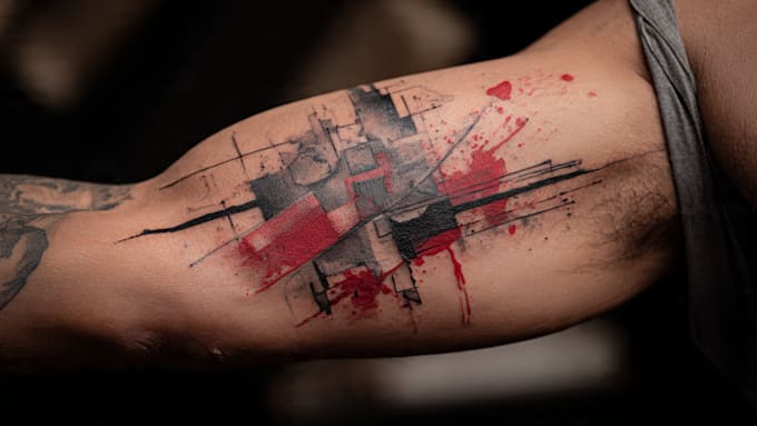 create a custom trash polka tattoo design