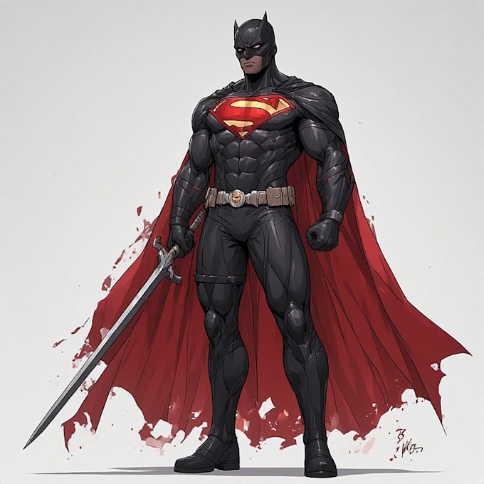 create a superhero character and character art
