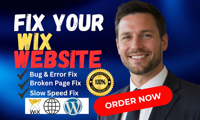 fix wix website bug error, wix studio fix, speed optimization and booking setup