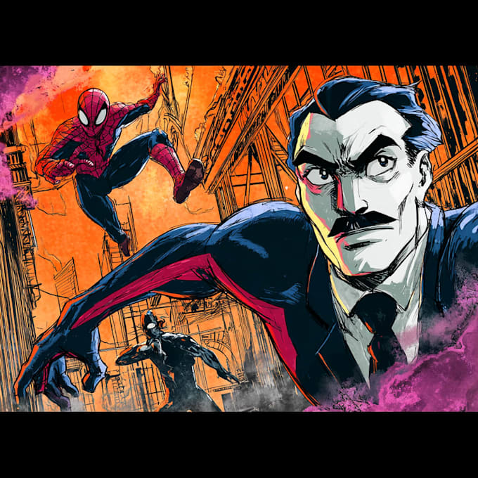 draw a comic book illustration, comic graphic novel