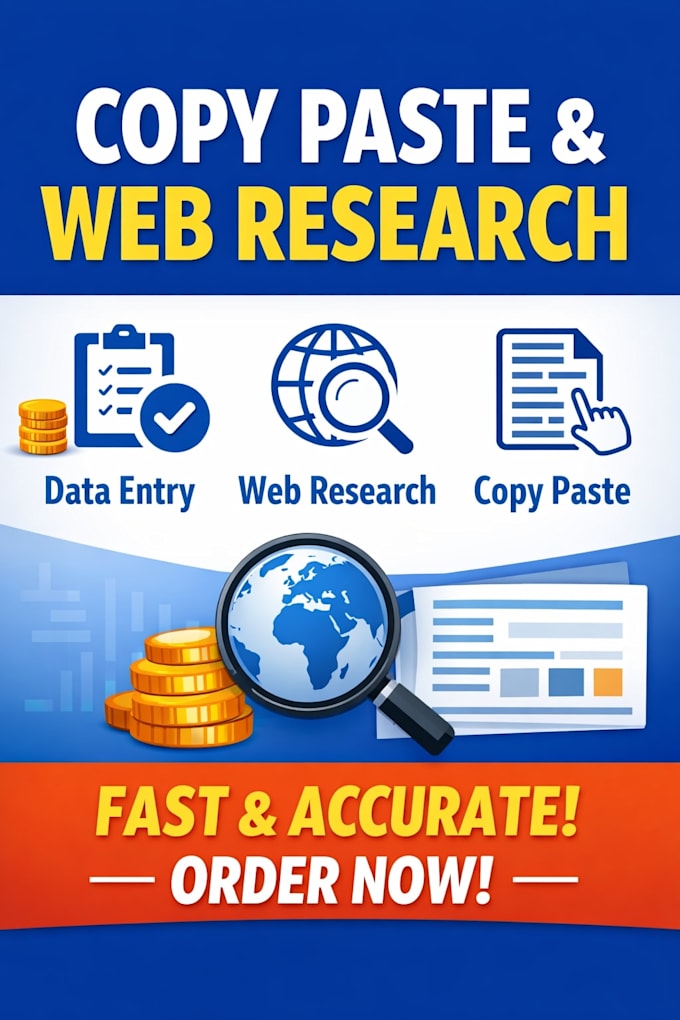 do copy paste and web research quickly and accurate