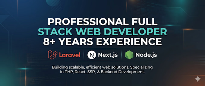 Build a professional full stack website using laravel, nodejs, or ...