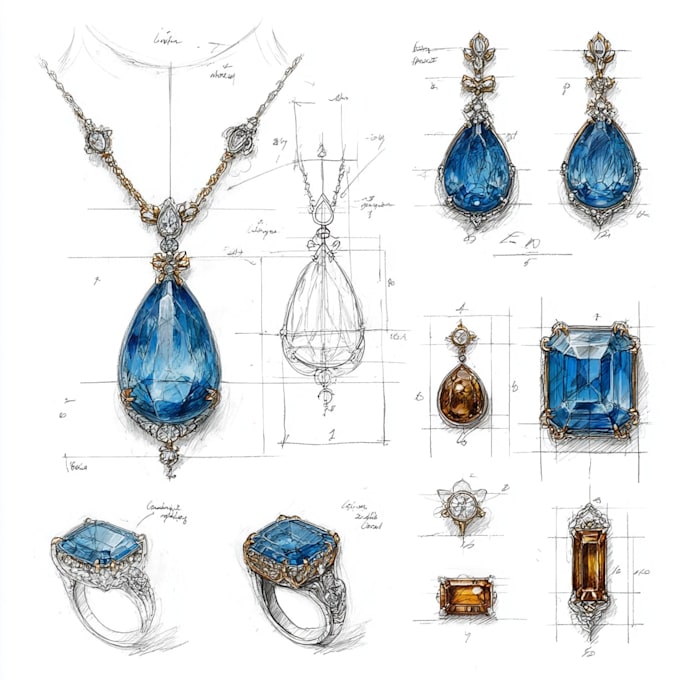 design custom jewelry sketches