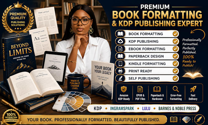 do paperback formatting, ebook formatting, epub, kindle formatting for book