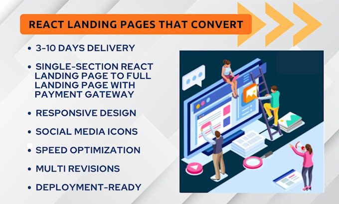 build a high converting responsive react landing page