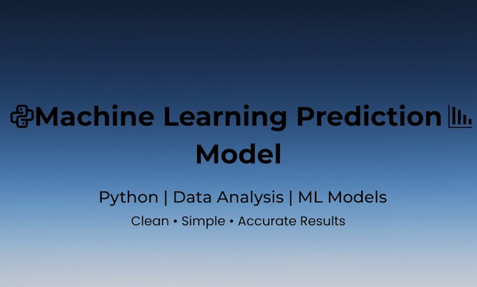 build a machine learning model for prediction using python