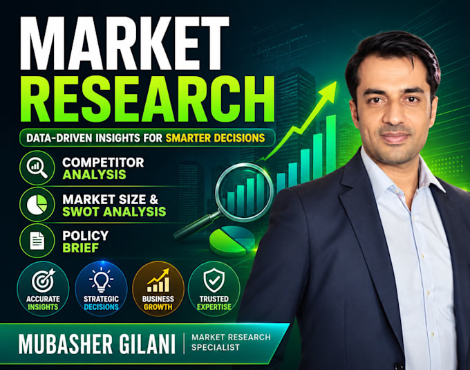 research a market, competitor and deliver a business report