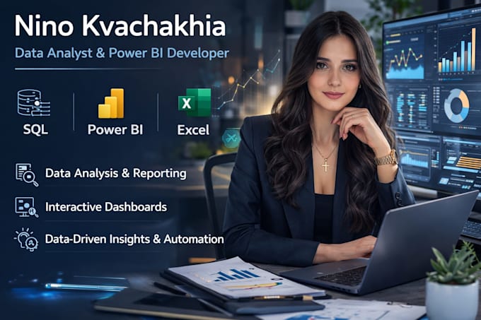 Do data analysis with power bi and sql by Nino_nino_123 | Fiverr