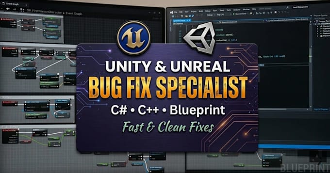 fix bugs in your unity or unreal engine project