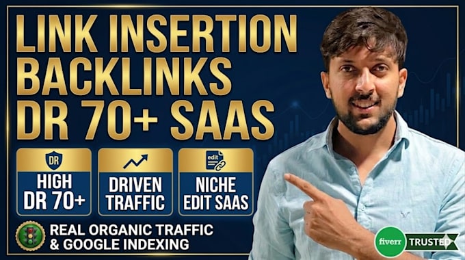 link insertion backlinks on DR 70 plus saas websites