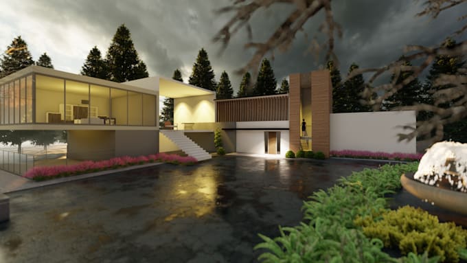 create professional 3d modelling and 4k rendering architecture
