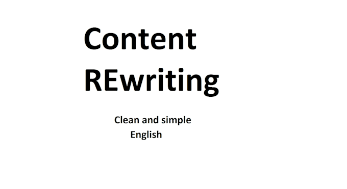 rewrite your content in clear and simple english