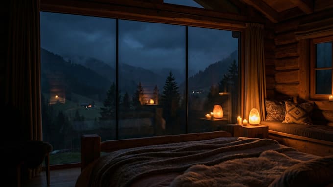 do ambient rain video with natural sound