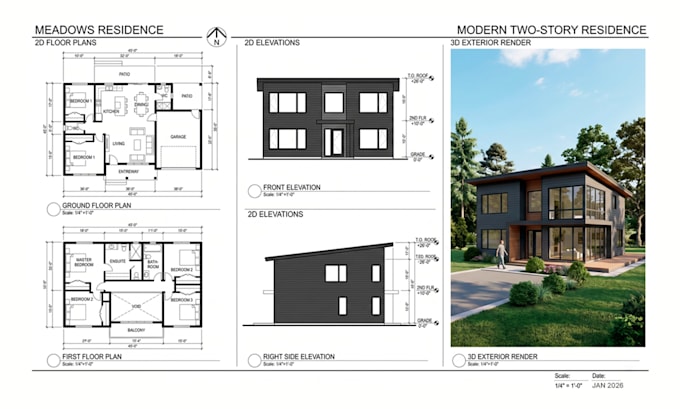 draw autocad 2d floor plan, 3d floor plan design and architectural 3d rendering
