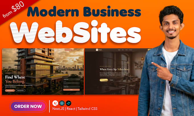 build a modern nextjs business website for any industry