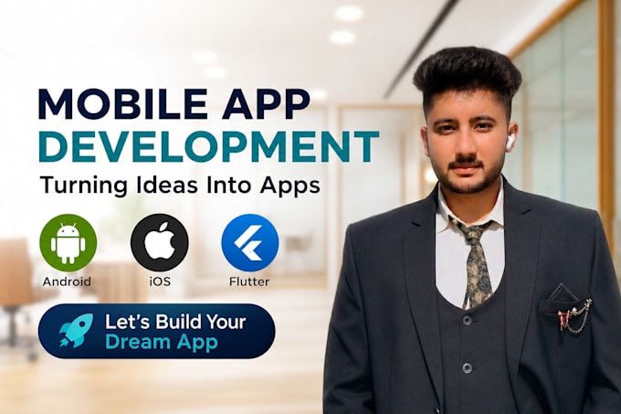 design modern flutter mobile app UI for android and ios with clean code