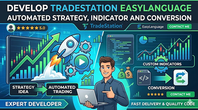 create tradestation easylanguage automated strategy, indicator and trading bot