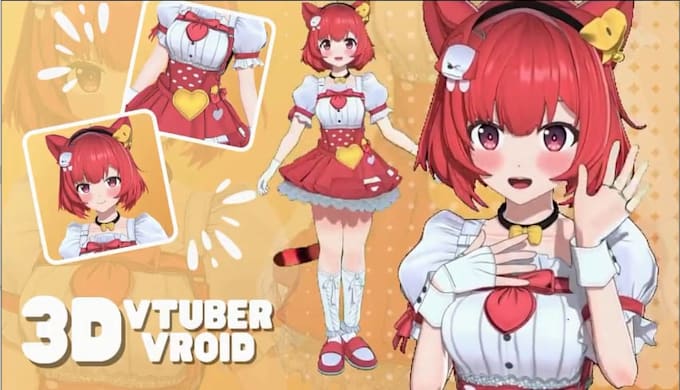 create 3d vtuber model, vrchat avatar, facial tracking, blendshapes with rigging