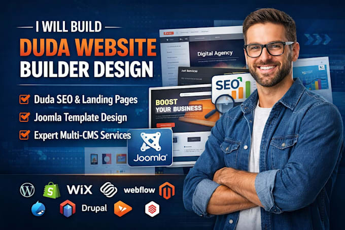 build a duda website builder design duda seo landing page joomla template design