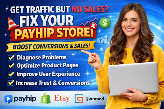 fix your payhip store traffic but no sales problem and boost conversions