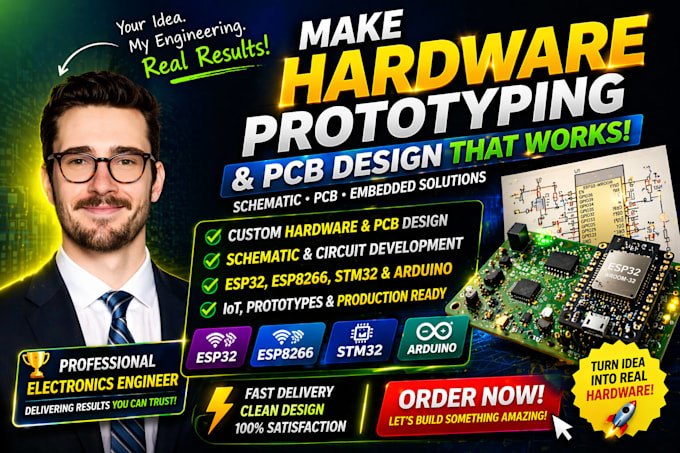 make hardware prototyping esp32 schematic pcb design esp8266 arduino stm32