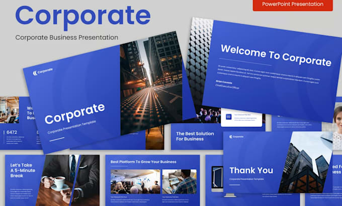 do a business presentation, pitch deck, or corporate slide