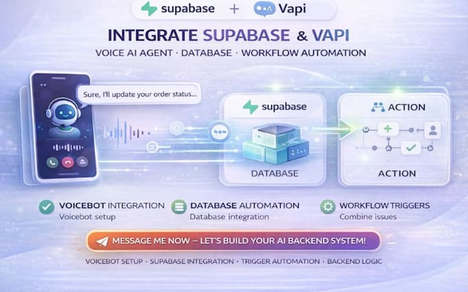 integrate supabase vapi ai voice agent database triggers and backend automation