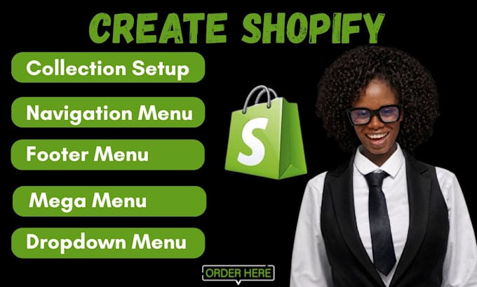 create organize shopify menu collection main menu page navigation menu