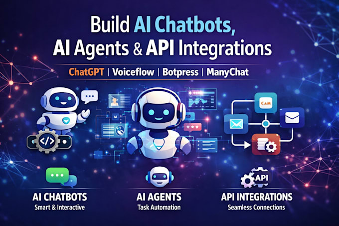 build ai chatbots ai agents ai n8n integration, manychat, voiceflow