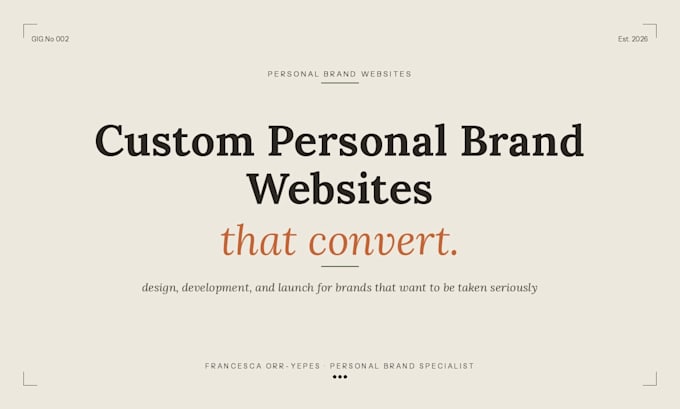 build a custom personal brand website
