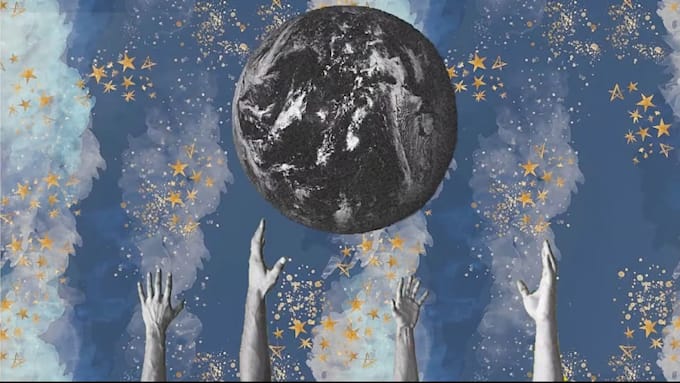 create collage animation attractive vox style with motion graphics video loop