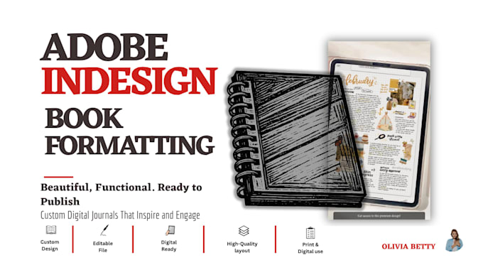 do adobe indesign book formatting, book typesetting, interior book layout design