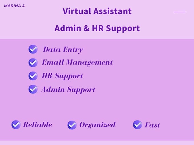 be your reliable virtual assistant for admin and HR tasks