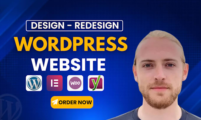 design redesign wordpress website, website development as a full stack developer