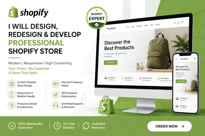 design high converting shopify store
