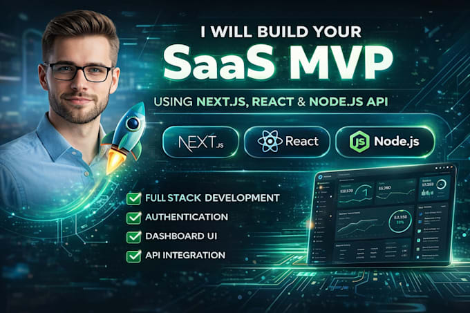 Construisez votre mvp saas avec nextjs, react, api nodejs