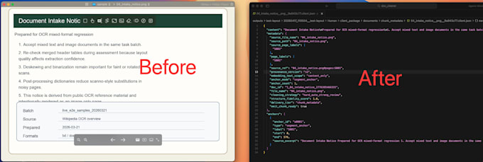 clean and structure simple documents for rag in json with metadata