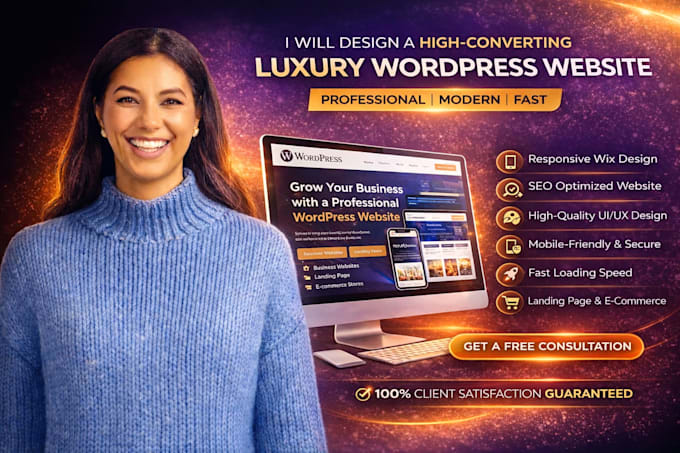 design or redesign a luxury wordpress website, business wordpress website design