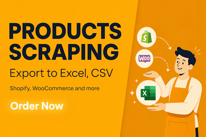 scrape ecommerce product listings to excel or CSV